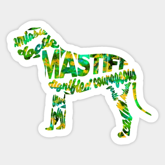 Mastiff Sticker by inspirowl